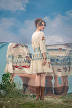 Ivory Bloom Embroidered Dress