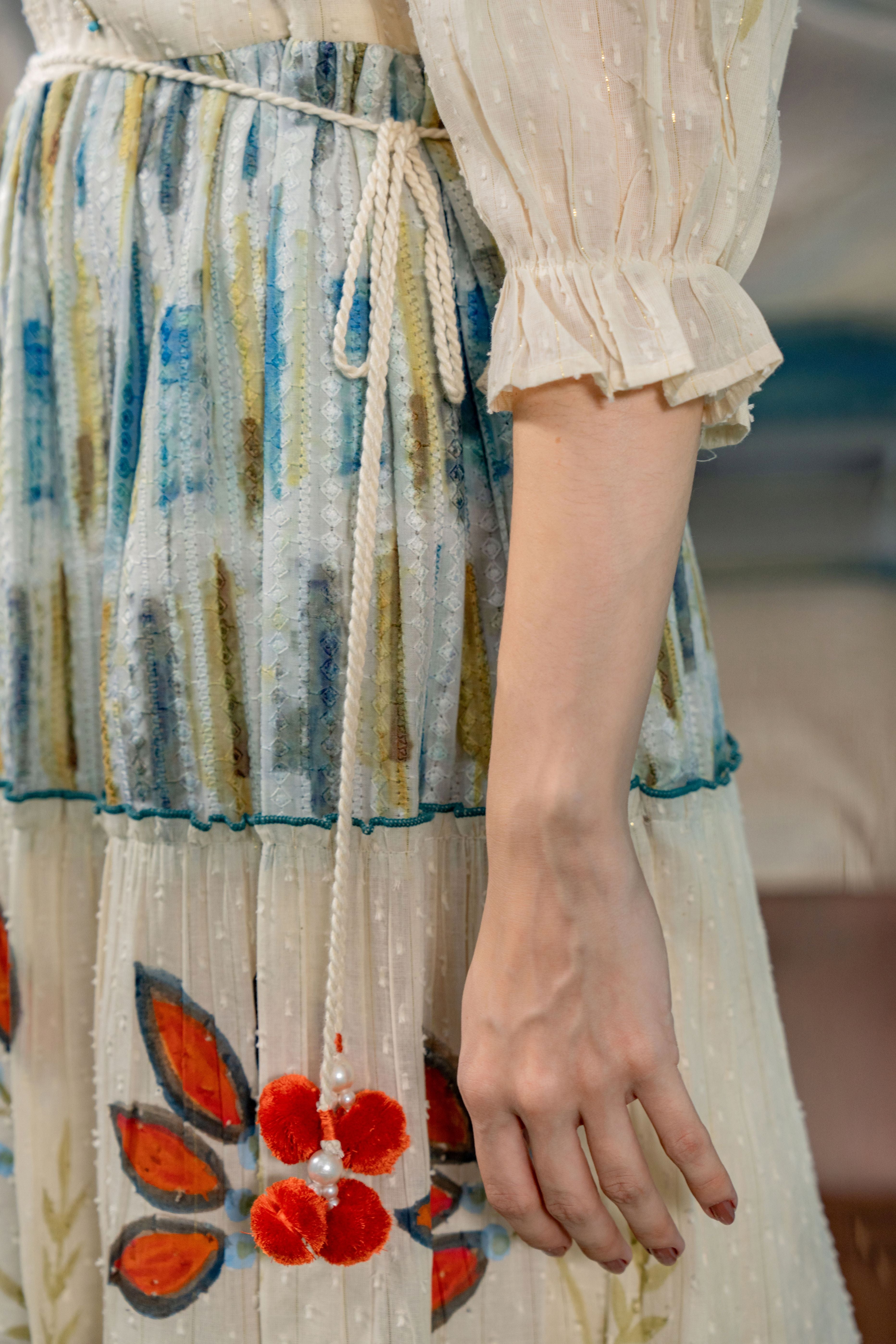Ivory Bloom Embroidered Dress