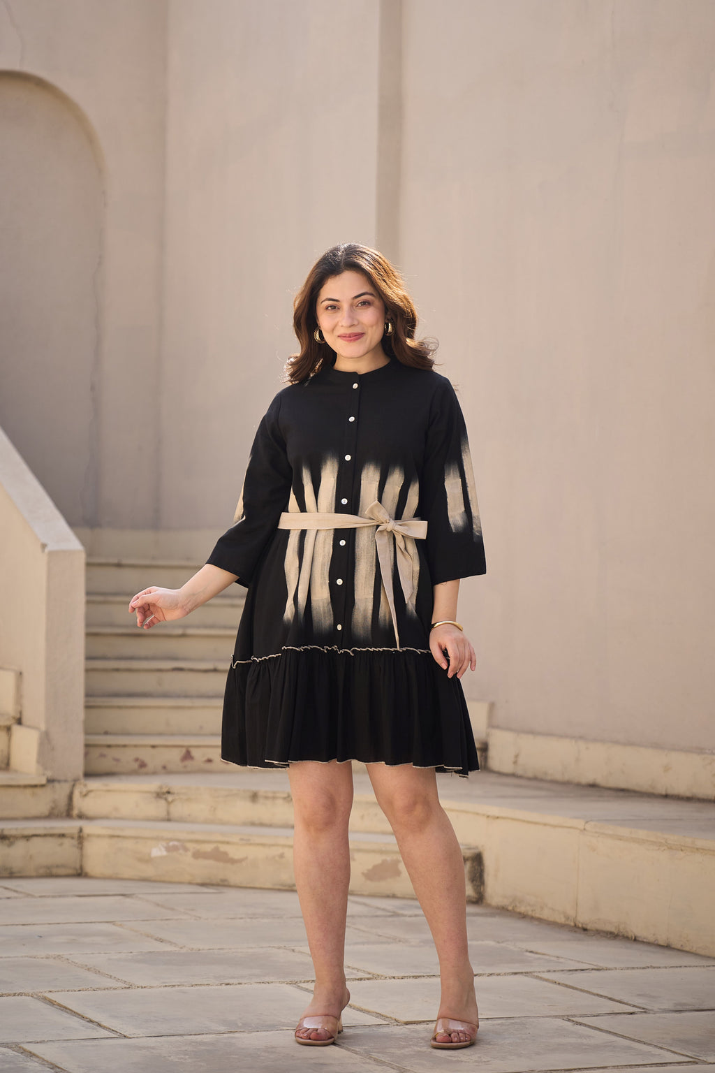 Midnight Mirage Shirt Dress