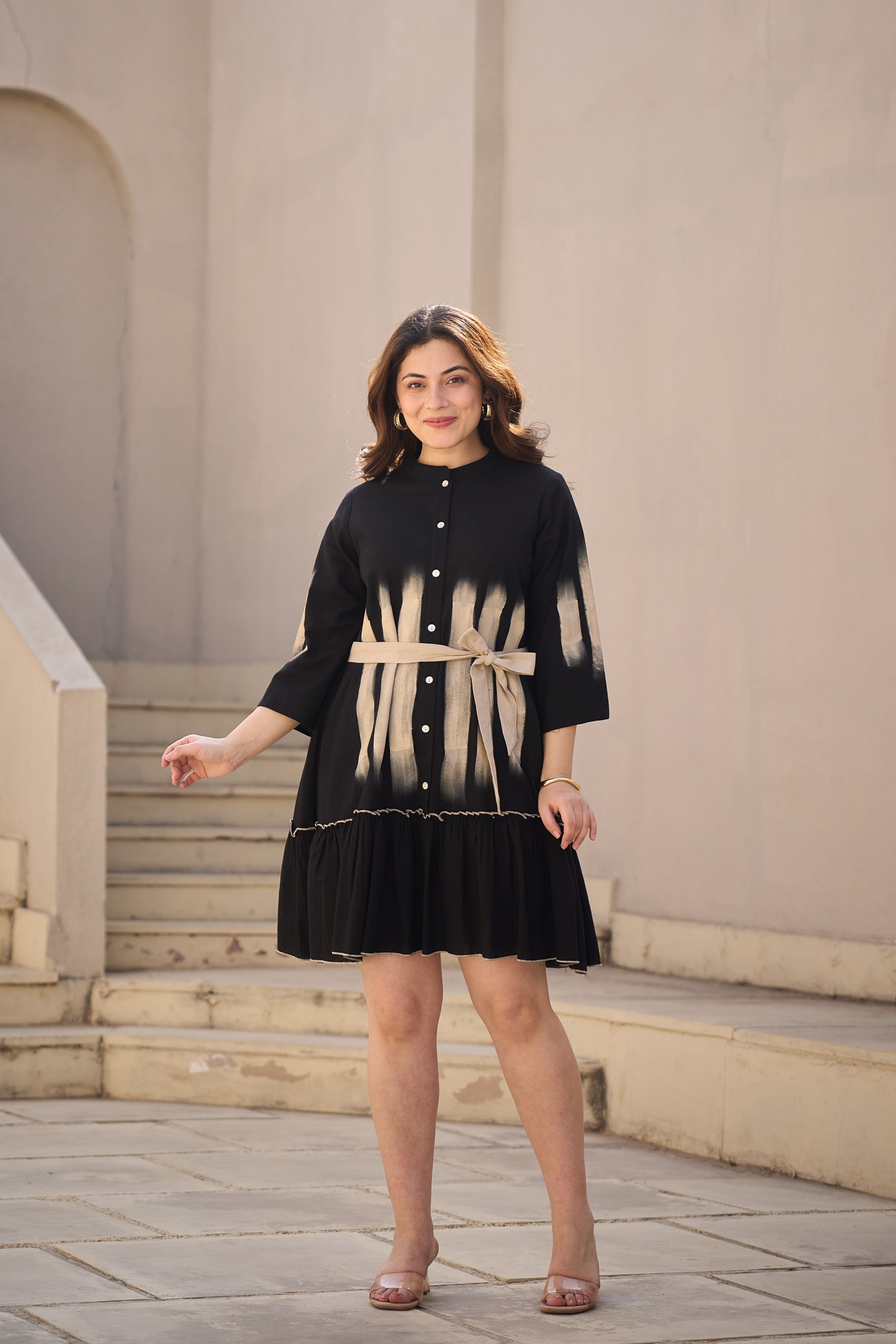 Midnight Mirage Shirt Dress