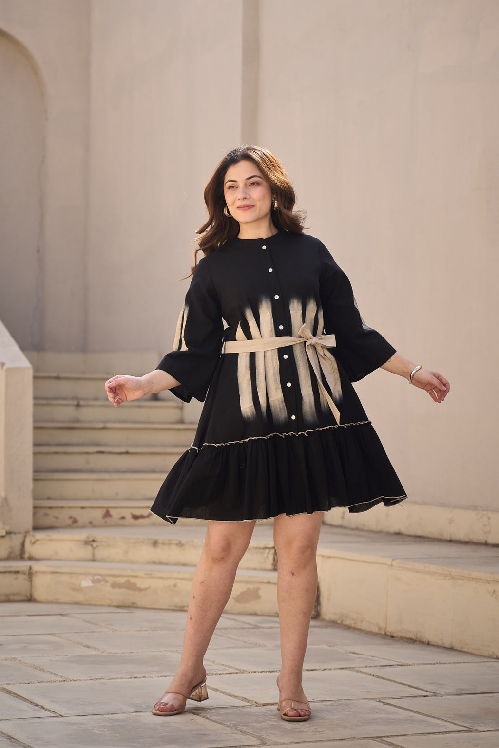 Midnight Mirage Shirt Dress