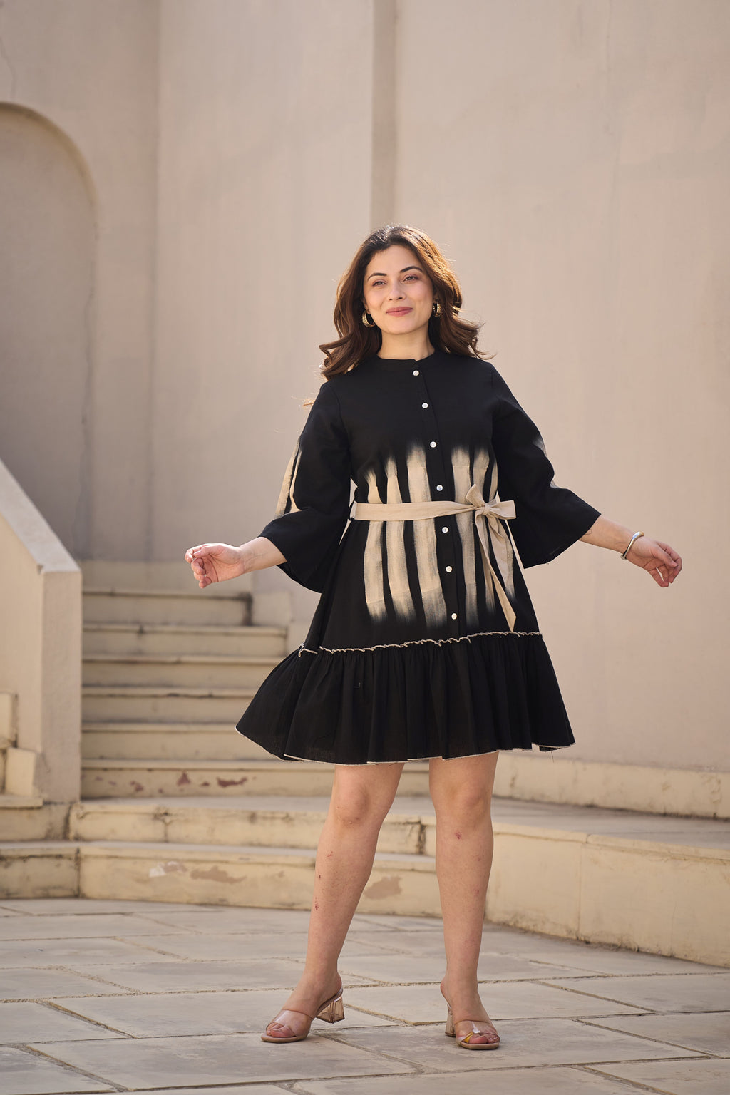 Midnight Mirage Shirt Dress