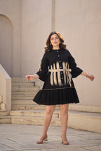Midnight Mirage Shirt Dress