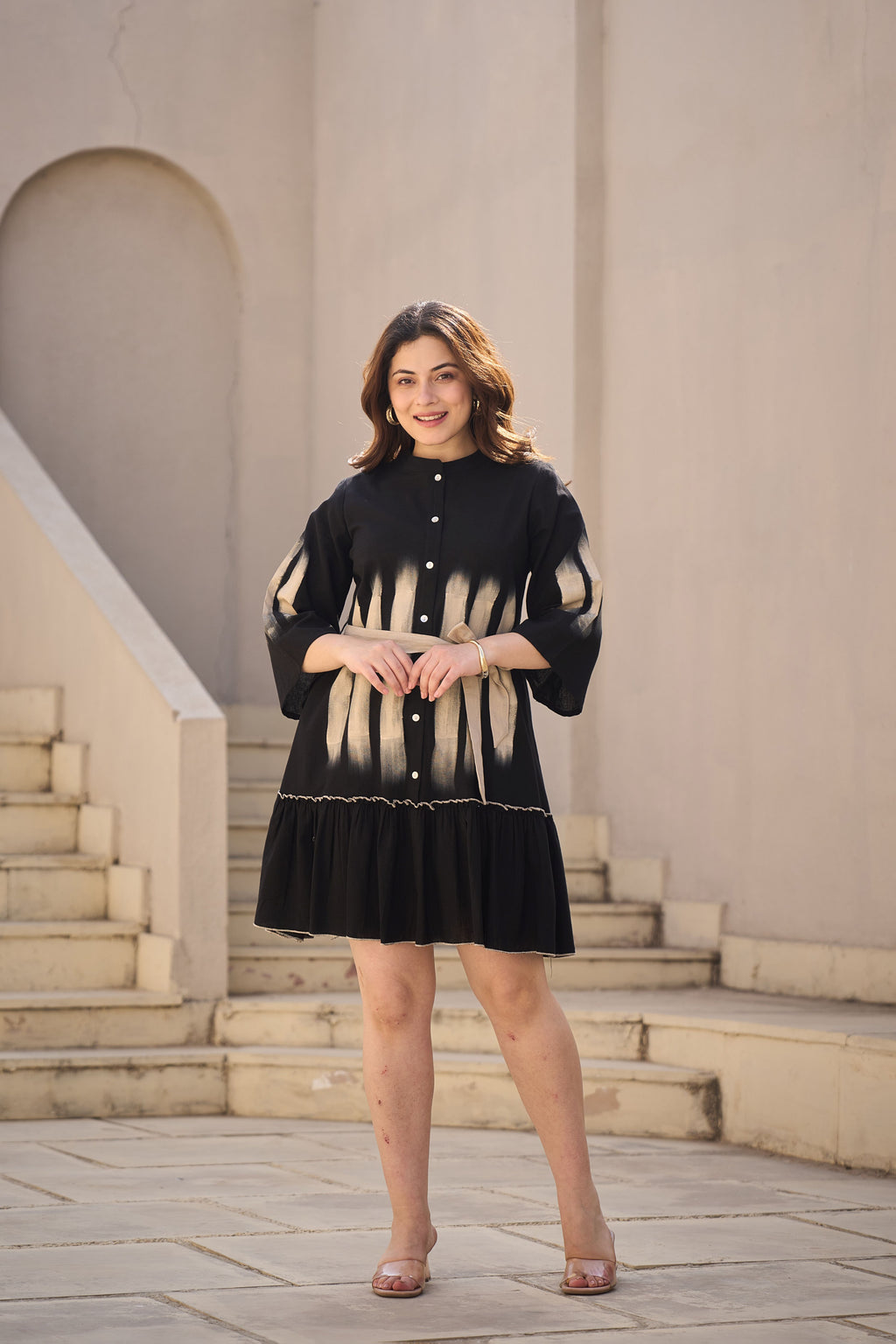 Midnight Mirage Shirt Dress
