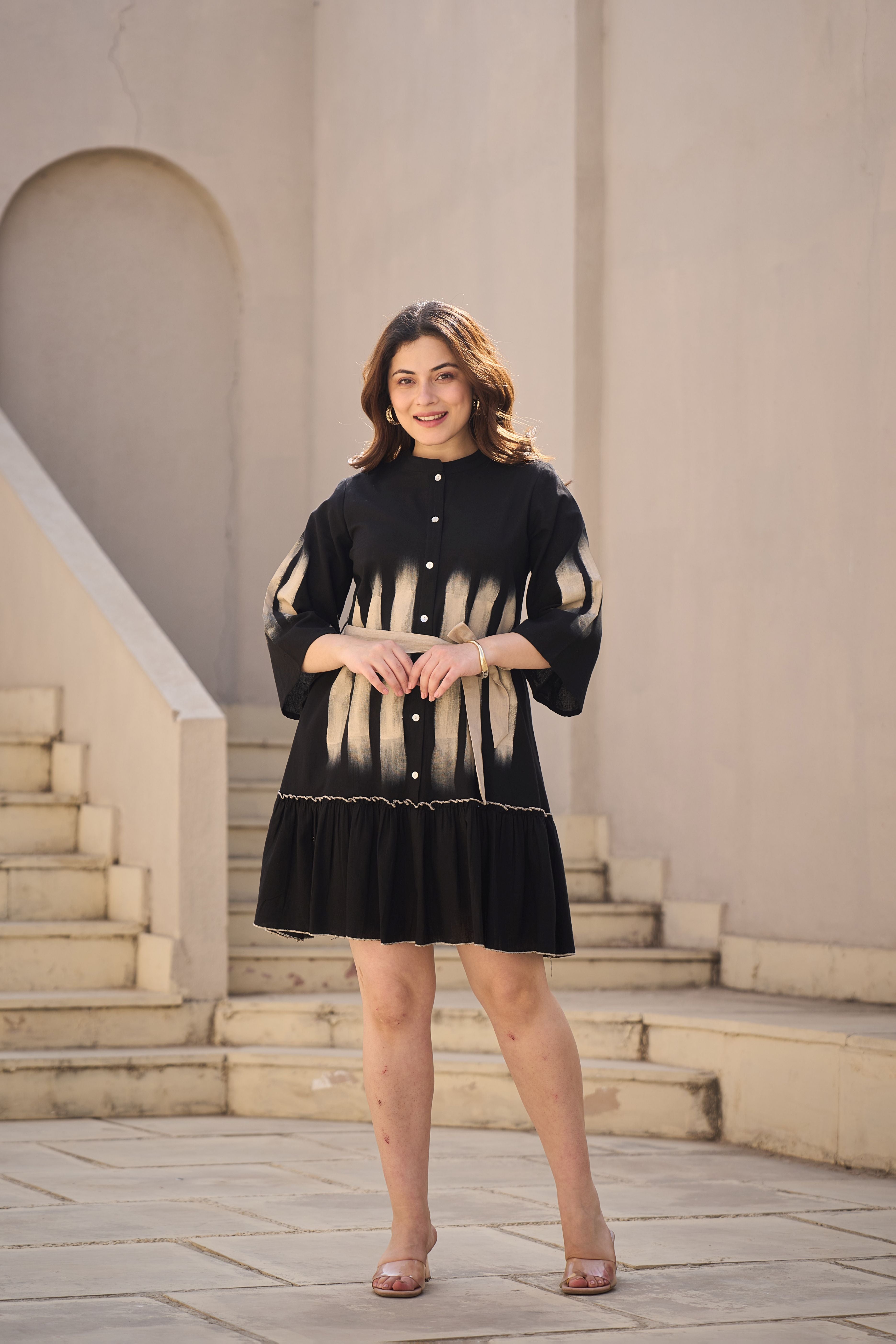 Midnight Mirage Shirt Dress