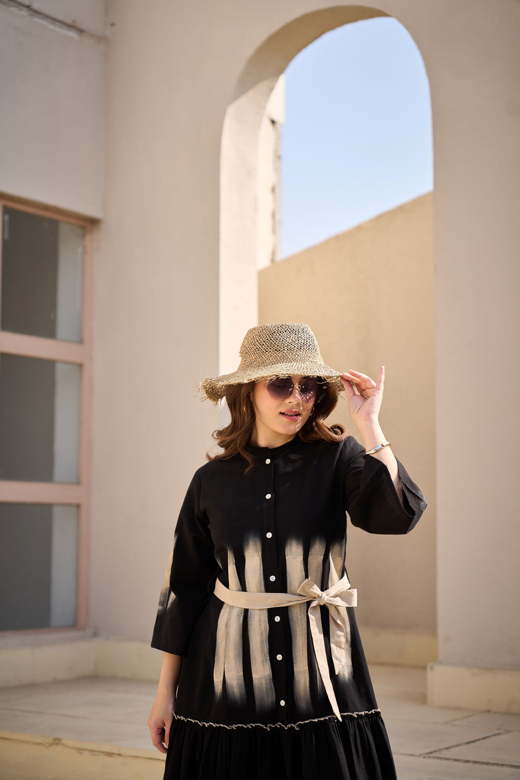 Midnight Mirage Shirt Dress