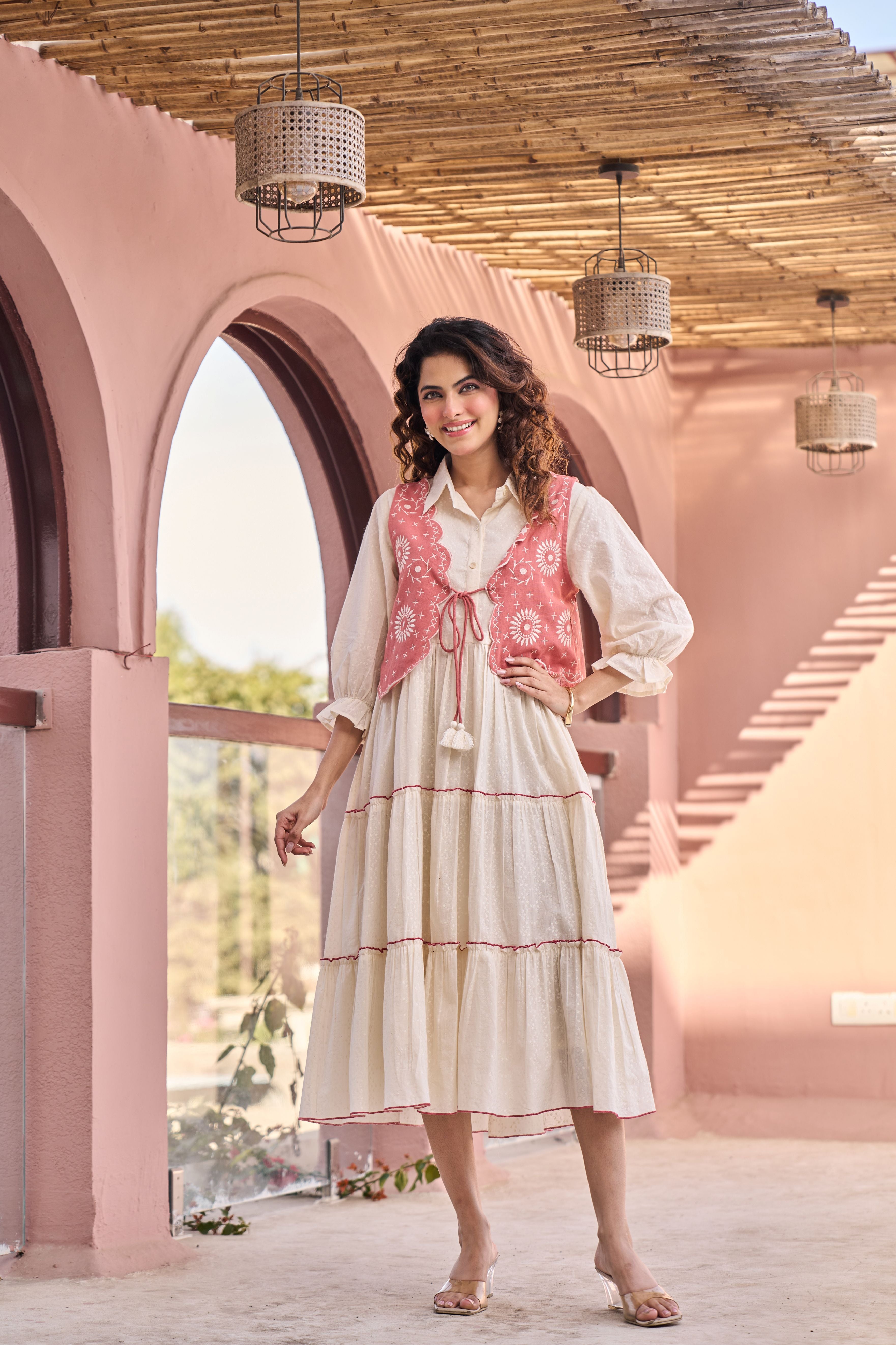 Blush Bloom Layered Dress