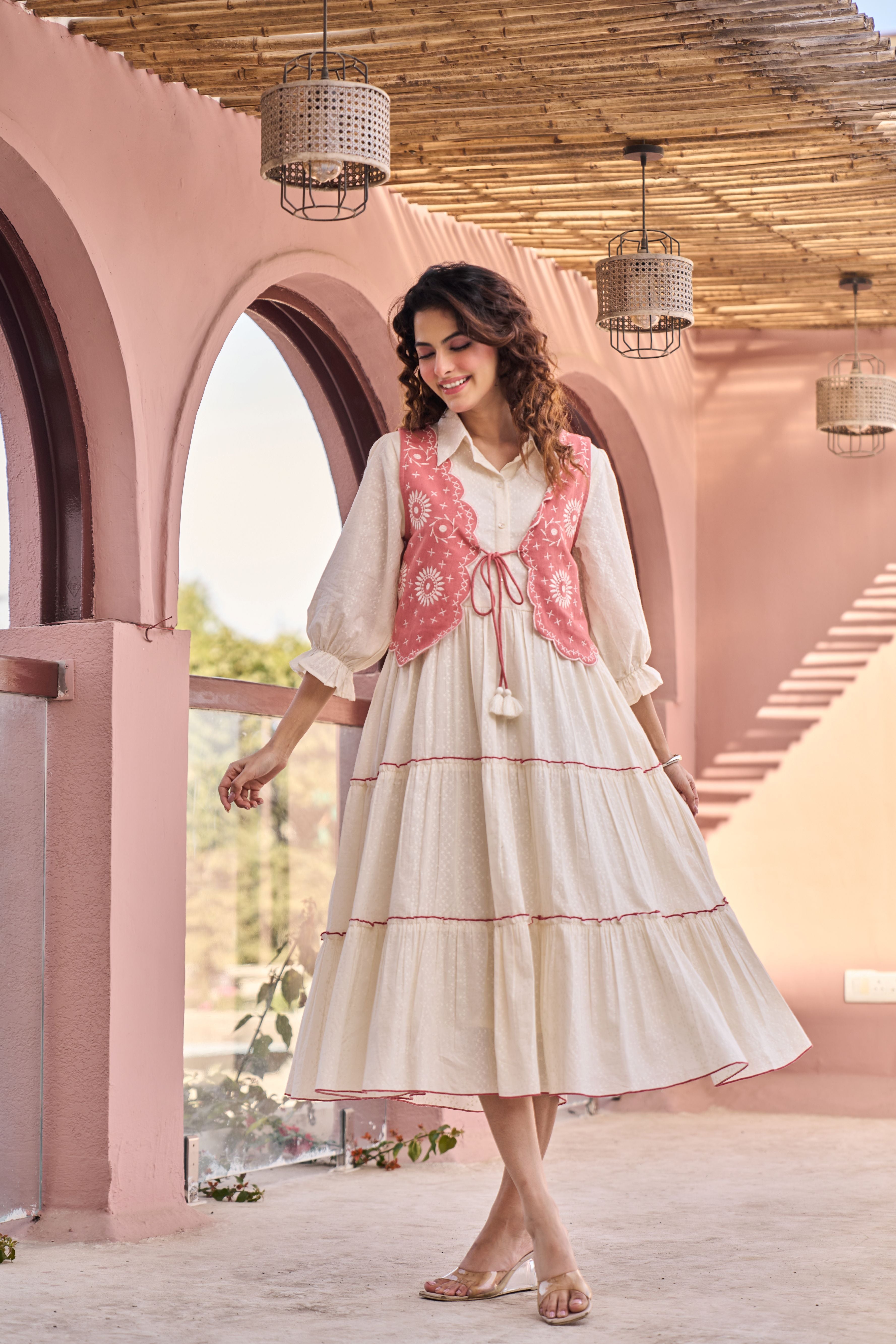 Blush Bloom Layered Dress