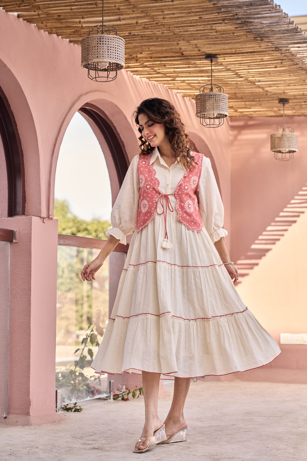 Blush Bloom Layered Dress