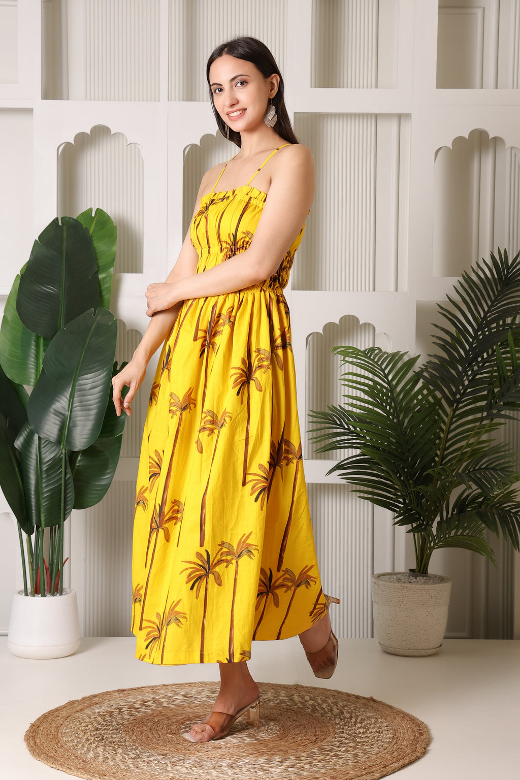 Sunny Palm Breeze Maxi Dress