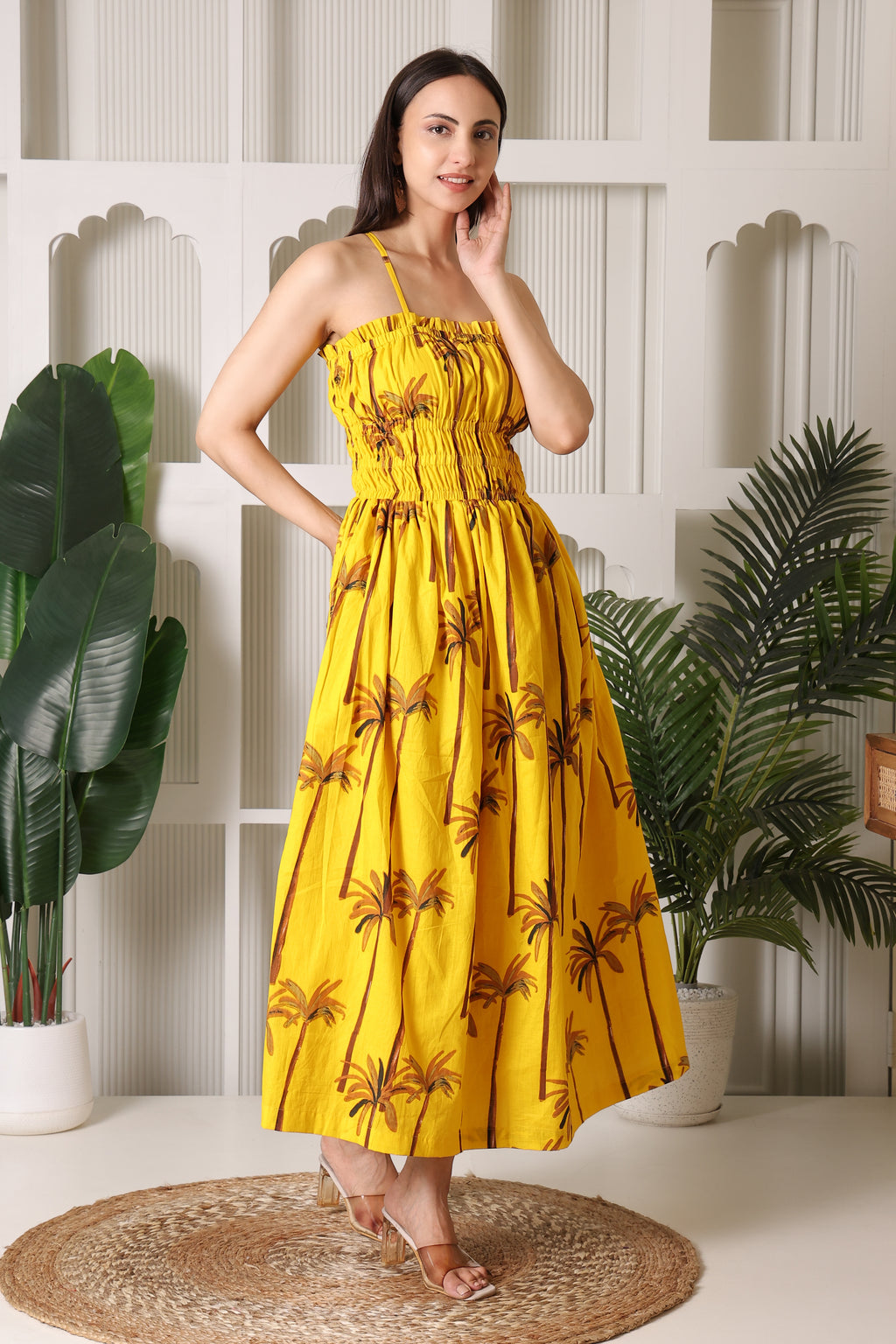 Sunny Palm Breeze Maxi Dress