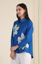 Azure Bloom Floral Shirt