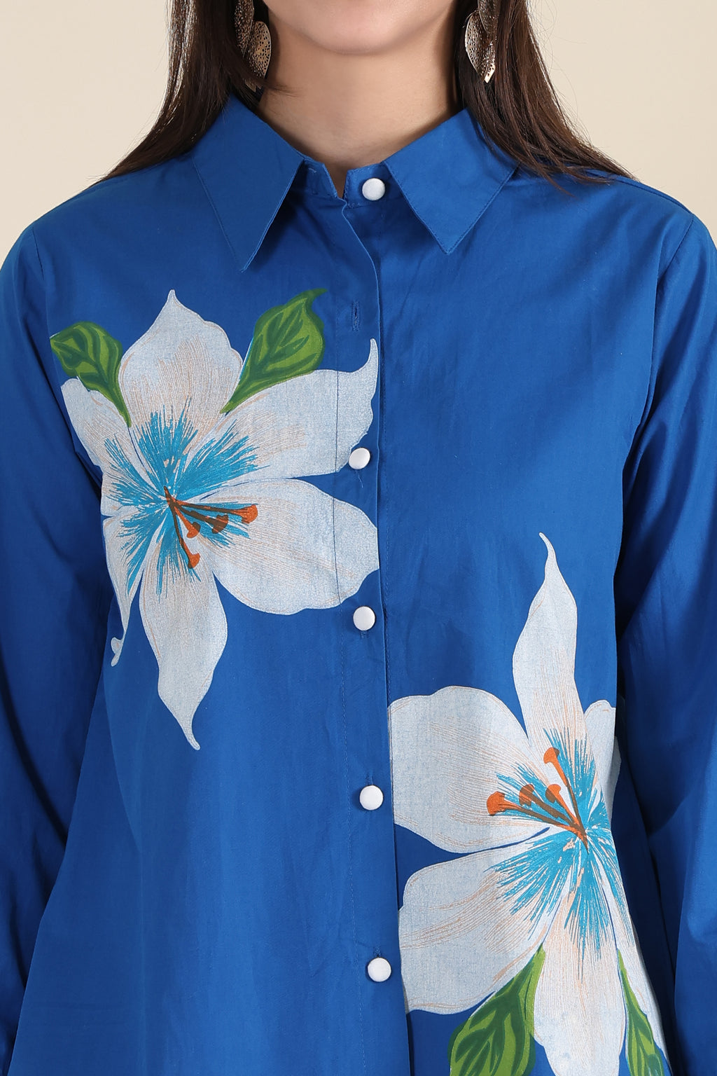 Azure Bloom Floral Shirt