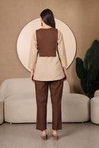 Mocha Bloom Embroidered Co-Ord Set