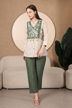 Sage Bloom Embroidered Co-Ord Set
