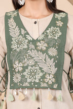 Sage Bloom Embroidered Co-Ord Set