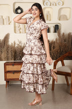 Cocoa Palm Tiered Maxi Dress