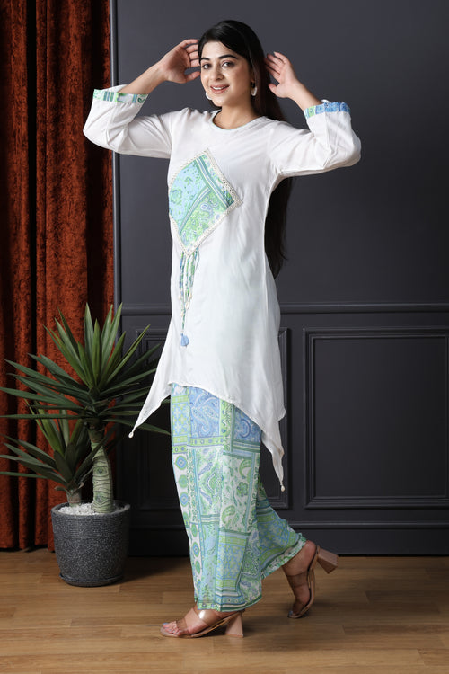 Aqua Heritage Kurta Set