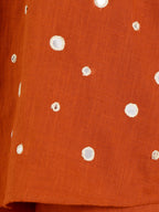 Burnt Orange Mirror Work Co-Ord Set With Collared Shirt Top