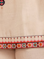 White Embroidered Ethnic Co-Ord Set For Women