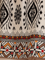 White Printed Tunic With Ethnic Border Design